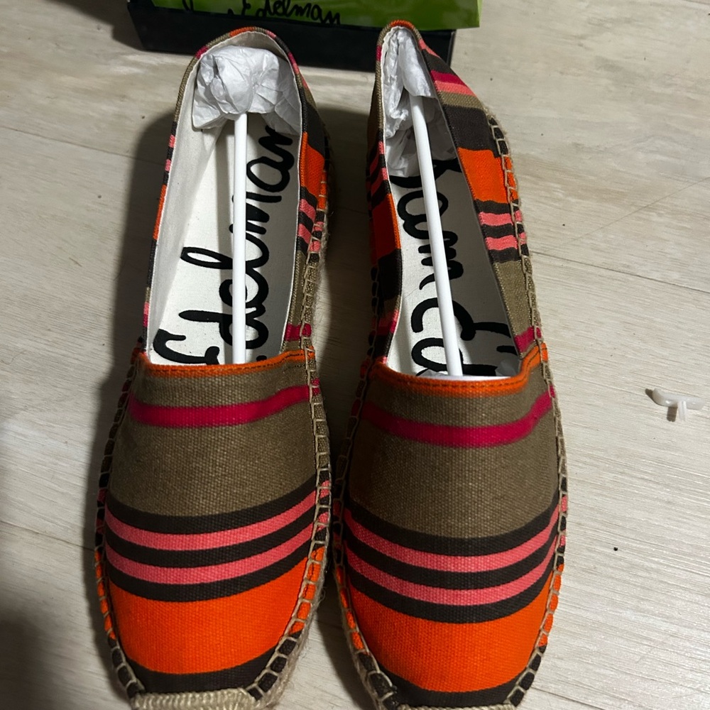 Sam Edelman Orange and Brown Espadrilles Vibrant Style